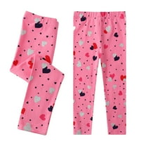 Godderr Kids Toddler Leggings 2-7Y Baby Print Spring Fall Long Pant Active Leggings Little Girls Cotton Stretch Pants Active Leggings