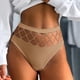 thumbnail image 4 of Gibobby Tangas de mujer Sexy Color Out Hollow Seamless Mujeres Mujeres Ropa interior sólida Bragas Lencería Bragas de mujer(Caqui,XL), 4 of 5