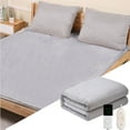 thumbnail image 2 of MOQIN Electric Heated Throw 32"*60" Throw Size Soft Lightweight Flannel Heated Blanket with 4 Time Settings and 6 Heat Settings,Heat Blanket for Home & Office Machine Washable, 2 of 8