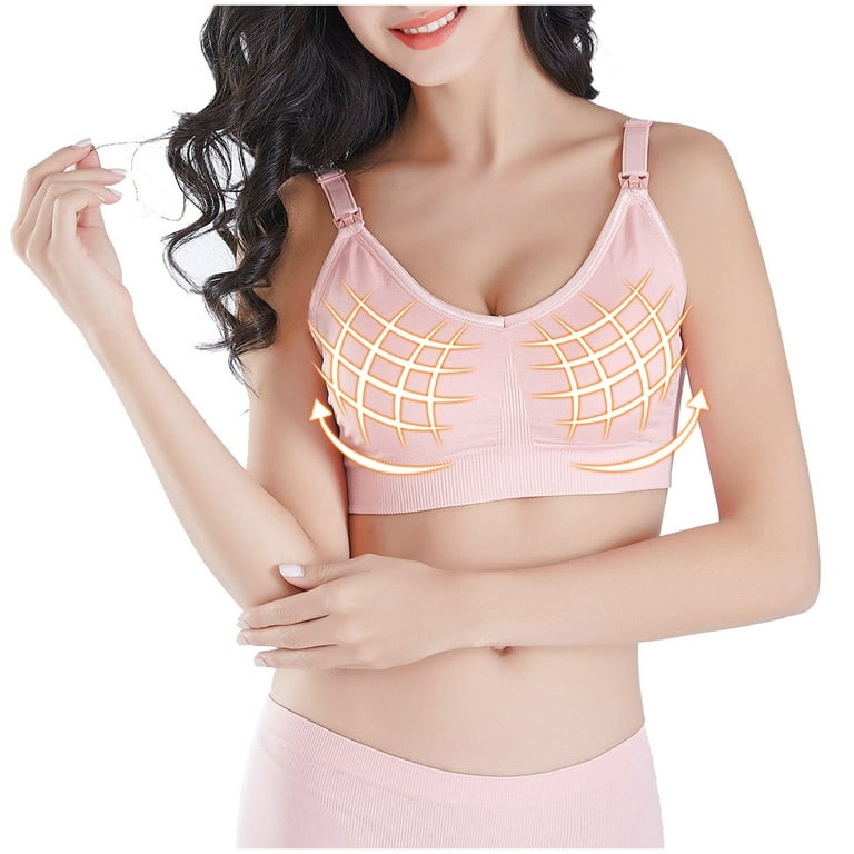 Mrat Clearance Bras for Women No Underwire Full Coverage Tube Tops with  Built in Padded Bralettes Seamless Clear Straps Bras Full Coverage Sports