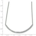 thumbnail image 2 of Cheryl M Sterling Silver Rhodium Plated CZ Bar 18in Necklace (Weight: 3.99 Grams, Length: 18 Inches), 2 of 2
