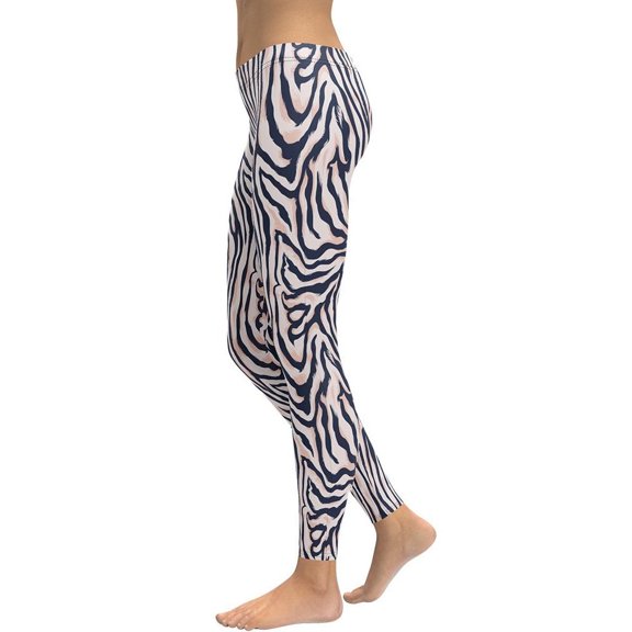Pinkish Zebra Leggings Size: XS for Women | FIERCEPULSE