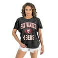 thumbnail image 2 of Women's Gameday Couture Black San Francisco 49ers Relaxed Flutter Sleeve T-Shirt, 2 of 7