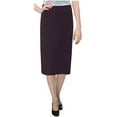 thumbnail image 3 of Women's Basic Modest 26" Below the Knee Length Midi Stretch Knit Straight Skirt, 3 of 11