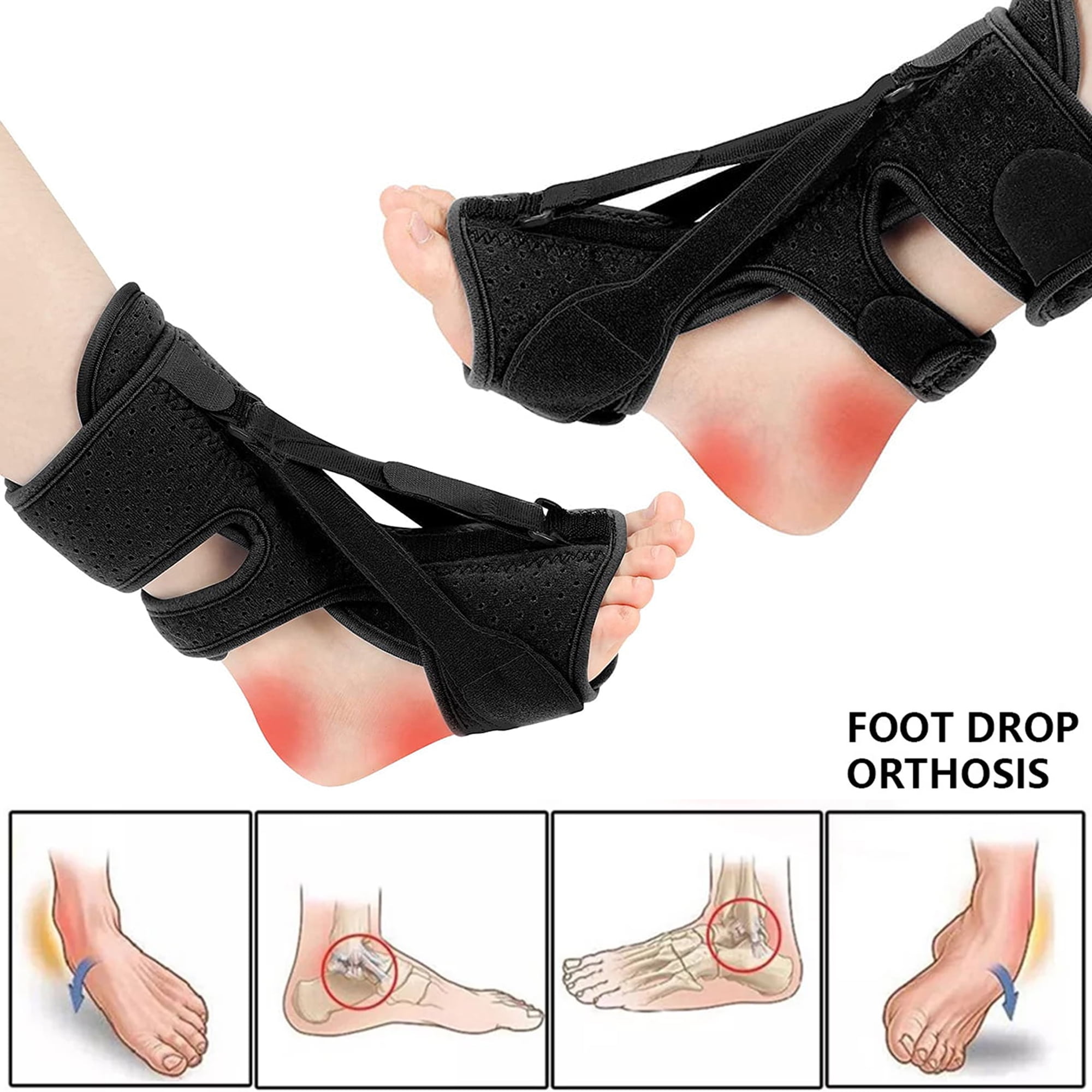 Oenbopo 2 Pack Plantar Fasciitis Support, Night Ankle Splint Achilles