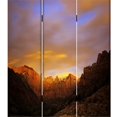 thumbnail image 3 of Sunset Plateau Print Foldable Canvas Screen with 3 Panels in Multicolor, 3 of 7