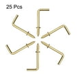 thumbnail image 2 of Uxcell 1.3" Screw Eye Hooks Self Tapping Screws Screw-in Hanger Hooks Golden 25 Pack, 2 of 3