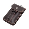 thumbnail image 3 of Riñonera Salvador con trabillas para cinturón para hombre bolsa para teléfono para correr acampar al aire libre Marrón L 75 pulgadas, 3 of 10