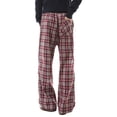 thumbnail image 4 of Men's Classic Plaid Pants Straight Leg Casual Trousers Pleated Front Relaxed Retro Red Pant, 4 of 6