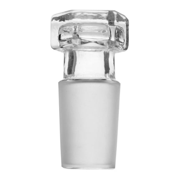 Hollow Stopper, Hexagonal - 19/26 Cone - Flat End - Borosilicate Glass - Eisco Labs