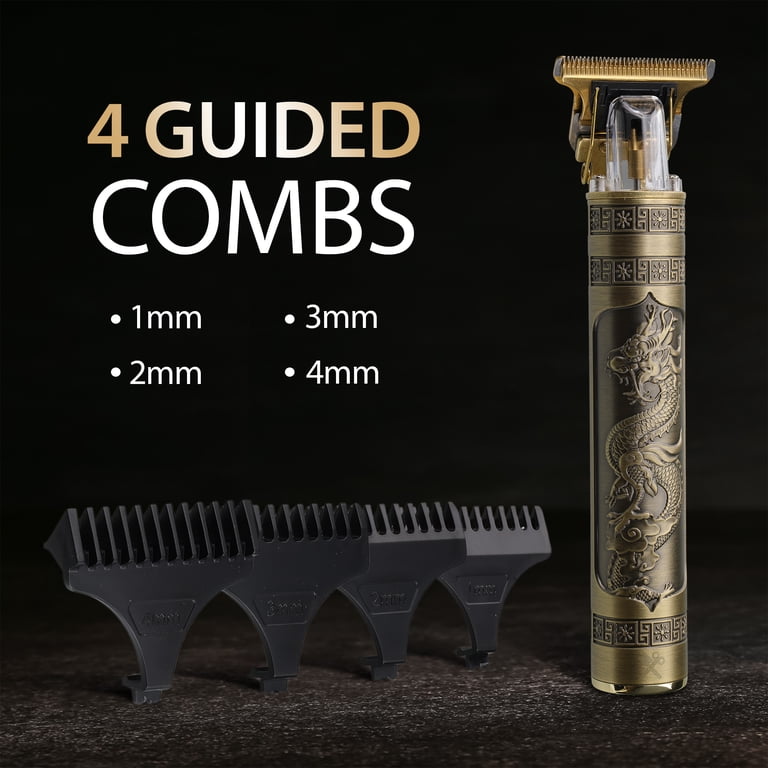 Cutting Edge T-Blade Beard Trimmer With Dragon Handle, Zero-Gapped photo 4