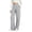 Gray, variant on Chiccall Women's Solid Wide Leg Sweatpants Elastic Tiered Drawstring Waist Casual Long Jogger Trousers