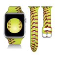 thumbnail image 1 of Compatible Con Apple Watch De Softbol Americano 38/40/41/42/44/45 Mm Para Mujeres Y Hombres, Regalos De Pelota Deportiva De Silicona Suave, Decoraciones, Pulsera De Repuesto Para Iwatch Series 7 6 5 4, 1 of 5