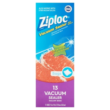 Ziploc Pinch & Seal Storage Bags, Gallon, 13
