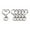 #236-Silver, variant on 5-Piece Heart-Shaped Alloy Keychains - Durable Bag Buckle Decor, Holiday Ornaments & Practical Hook Accessories for Valentines Day Gifts
