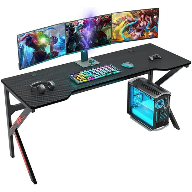 63 inches Gaming Desk Computer Gamer Desk Large Computer Desk
