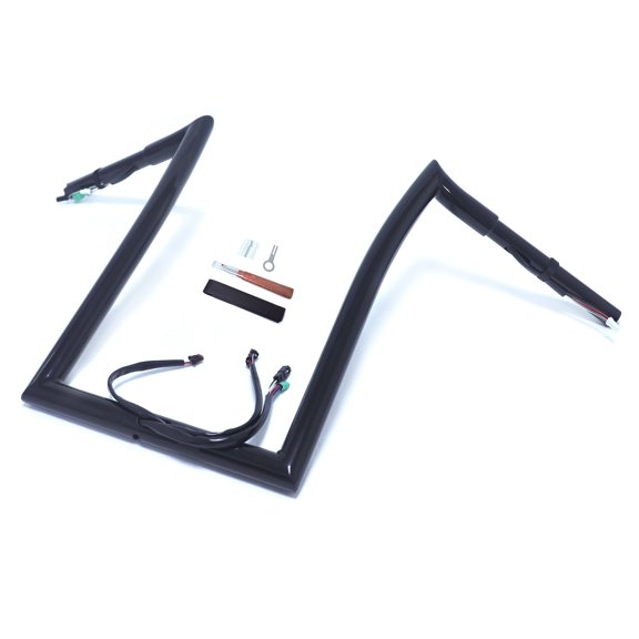 Black 16" Prewired Handlebar 1.25" 25mm For 2015 Harley Road Glide (Smooth Corner)