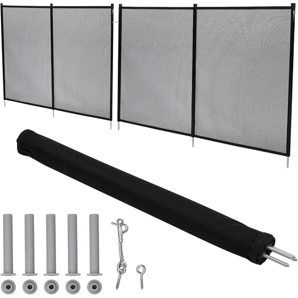 YUSAZENS Composite Fiber Pool Safety Fence, Removable Pool Barrier for Inground Above Ground Pool Backyard Safety 4x12ft