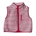 thumbnail image 2 of Norvella Womens Sherpa Vest Striped Pattern Stand Collar Sleeveless Full Zip Chest Pocket Relaxed Fit Warm Waistcoat Casual Winter Jacket, 2 of 4