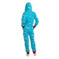 thumbnail image 2 of HYwys Women Fleece One Piece Jumpsuit Pajamas Long Sleeve Hooded Zipper Onesie Romper Holiday Sleepwear Loungewear, 2 of 4