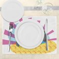 thumbnail image 3 of Ambesonne Retro Place Mats Set of 4, Boom Box Pop Art Dance, Standard Size, Multicolor, 3 of 6