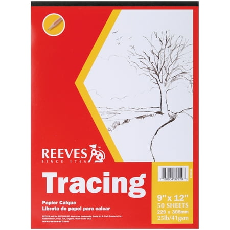 Tracing Paper Pad 9"X12"-50 Sheets, Pk 4, Reeves