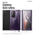 thumbnail image 4 of Dexnor for Samsung Galaxy S23 Ultra Case, Double Front Frame & Stand, Shock Absorber Technology Drop Protection, Robust Mobile Phone Case, Shockproof Protective Case - Purple, 4 of 5