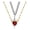 Silver, variant on Couple Necklace Cubic Zirconia Heart Matching Necklace Romantic Through The Heart Couple Jewelry for Him Her Valentine's Day Gift