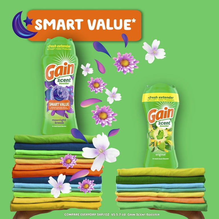 Gain Fireworks In-Wash Laundry Scent Booster Beads, Moonlight Breeze Scent, 13.2 oz