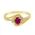 thumbnail image 6 of 14k Yellow Gold Oval Ruby And Diamond Ring, 6 of 6