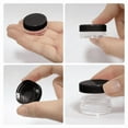 thumbnail image 2 of Beauticom 100 Pieces High Quality 3 Gram 3 ml (0.1 oz) Plastic Round Cosmetic Beauty Makeup Sample Jars with Black Lids, 2 of 7