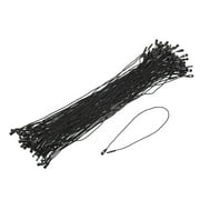 Uxcell Polyester rope Hang Tag String Snap Lock Price Tag Fastener black 7.8inch 500pcs