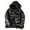 Black, variant on Breezora Women's Hooded Quilted Puffer Jacket Winter Warm Thickened Full Zip Shiny Ski Coat For Hiking Outdoor L Size Black