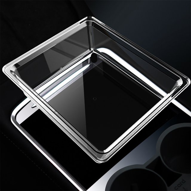 Organizador De Consola Central Reposabrazos cajón antideslizante coche bandeja oculta para Tesla modelo 3 modelo Y (gris) Tmvgtek Accesorios para autos y motos