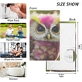 thumbnail image 2 of Coolnut Towels Set of 2 Pink Cute Owl Print for Bathroom Kitchen Travel 16×28 inch, Cotton Bath Towels Lightweight Quickdry for Bathroom Ktichen Travel SPA Gym, 2 of 6