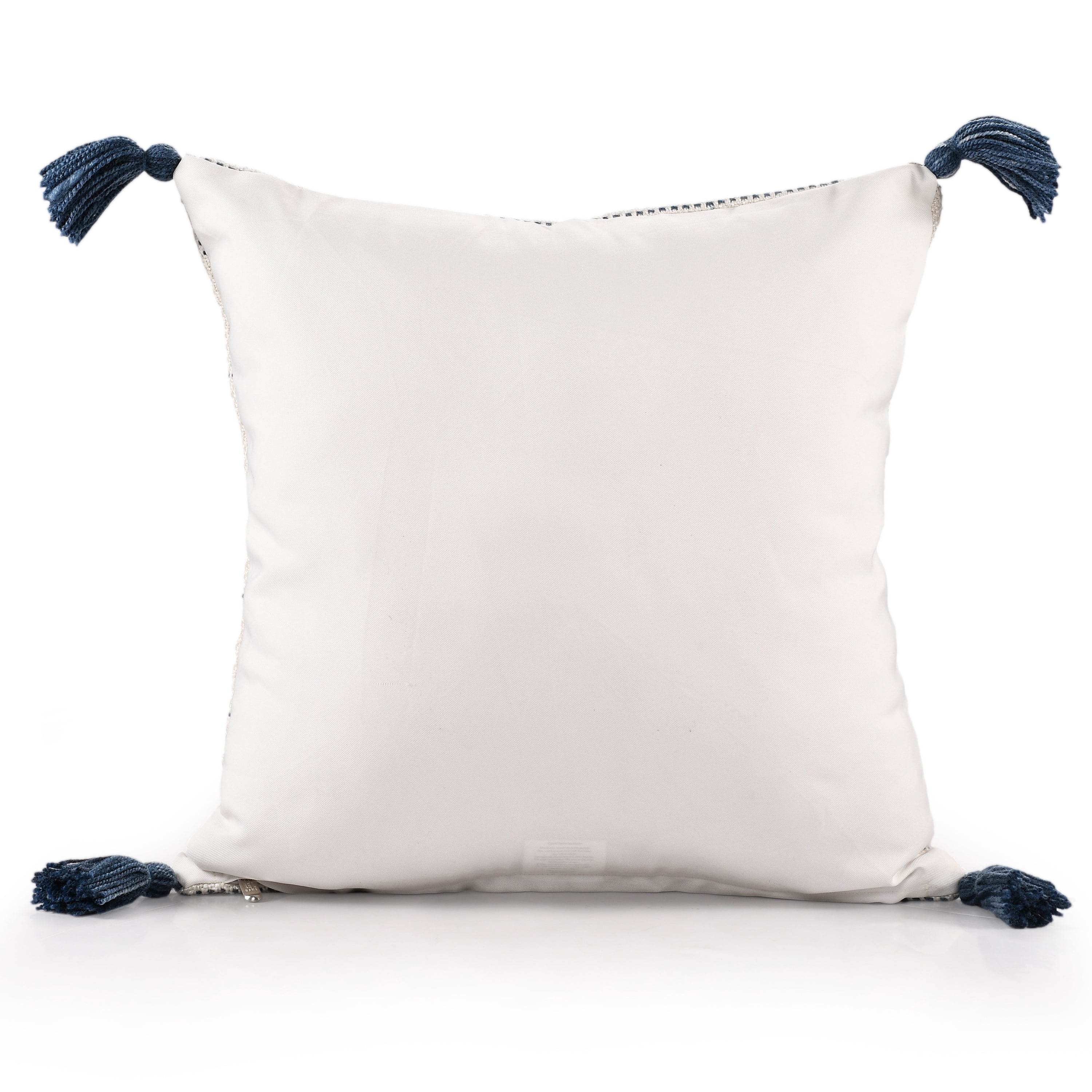 Harlow Hill Eva 20" x 20" Ivory/Blue Geometric Performance Adult Decorative Throw Pillow Cover