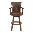 thumbnail image 2 of Armen Living Raleigh 30" Modern Faux Leather Swivel Bar Stool in Chestnut/Brown, 2 of 6