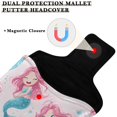 thumbnail image 3 of Haosy Cute Cartoon Mermaid Golf Mallet Putter Cover Strong Magnetic Leather Golf Club Headcover Closure, 3 of 7