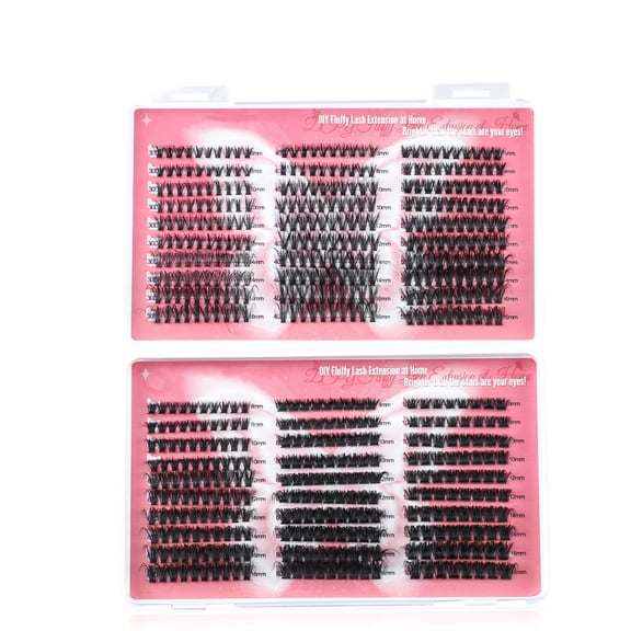False Eyelashes, Cluster Lashes, Black,30D 40D 50D 60D 80D 100D, 8mm-16mm, 570 Pieces,Single box of eyelashes