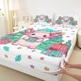 thumbnail image 4 of Erosebridal Kawaii Axolotl Girl Full Size Sheets, Merry Christmas Bed Sheets, 4pcs, 4 of 5