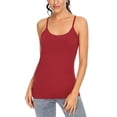 thumbnail image 1 of Txlixc - Camiseta sin mangas básica para mujer, con tirantes finos, camisetas interiores ajustables para yoga Txlixc Moda, 1 of 7