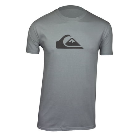 - Quiksilver Mens Comp Logo T-Shirt - Quiet Shade Gray