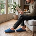 thumbnail image 6 of Ecetana Slippers for Men Memory Foam Cotton Slippers Comfort Warm Slip On House Shoes, 6 of 6