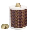 thumbnail image 2 of Ukrainian Piggy Bank, Traditional Design Cultural Ornament Pattern Vintage Geometrical, Ceramic Coin Bank Money Box for Cash Saving, 3.6" X 3.2", Multicolor, by Ambesonne, 2 of 4