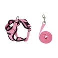thumbnail image 2 of Escape-Proof Cat & Small Dog Harness Vest, Adjustable Breathable Mesh with Leash, Pink Floral Design for Walking, Travel, Comfort Fit, 2 of 6