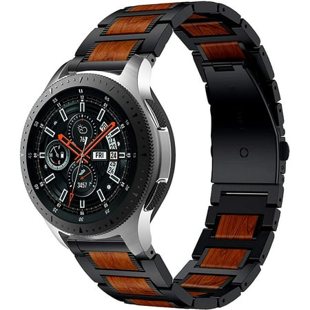for Samsung Galaxy Watch 46mm /Galaxy Watch 3 45mm /Gear S3 Frontier/Classic , 22mm Wooden Watch
