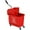 Red, variant on HOMCOM Compact Mop Bucket with Wringer on Wheels 5 Gallon Yellow