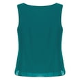 thumbnail image 2 of Kaerm Débardeur Habillé d'Été pour Femmes, Col Rond, Sans Manches, en Chiffon, Coupe Ample, Vert TG, 2 of 6