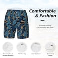 thumbnail image 5 of Xecao Blue Leaves A for Men's Swimming Trunks Swim Trunks Quick Dry Swim Shorts with Mesh Lining Funny Swimwear Bathing Suits, 5 of 9
