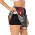 thumbnail image 2 of Disketp Traditional Scandinavian Dwarf Print Women's Shorts Workout Shorts for Athletic Gym Running Shorts with Phone Pockets Small, 2 of 8